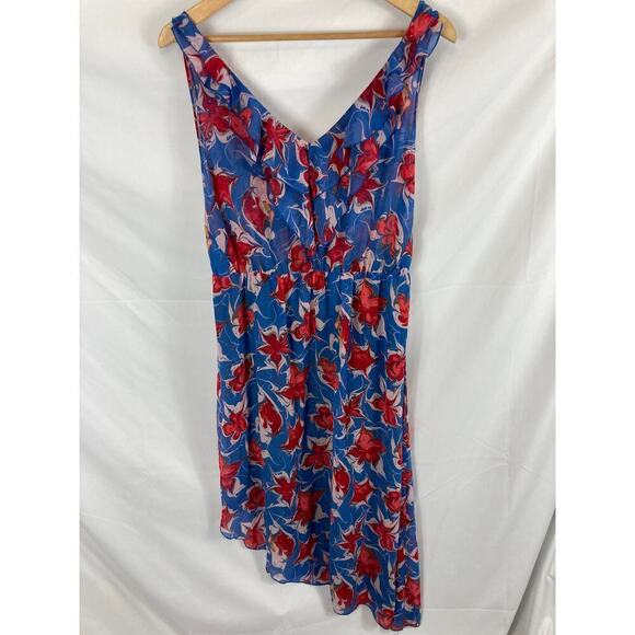 Rachel Roy Asymmetrical Floral Print Sleeveless Dress size Large - Picture 2 of 5